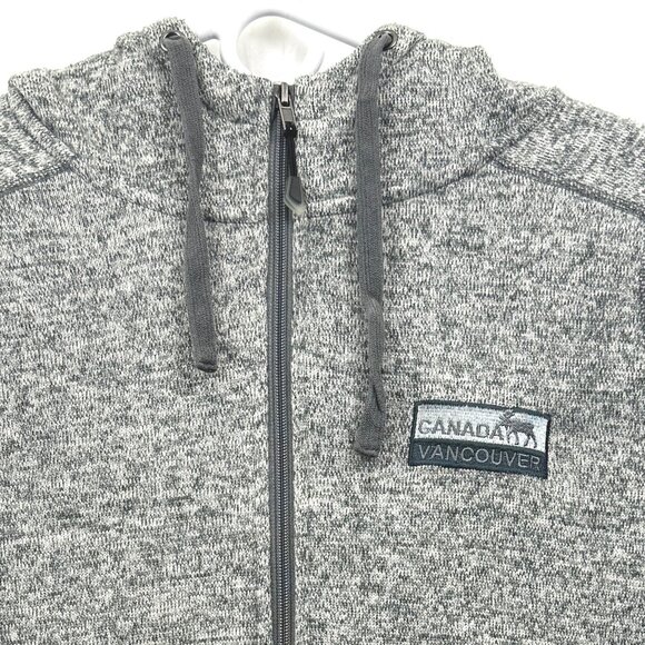 Vancouver Canada Full Zip Hoodie Women XL Gray Souvenirs Northern - Picture 2 of 12